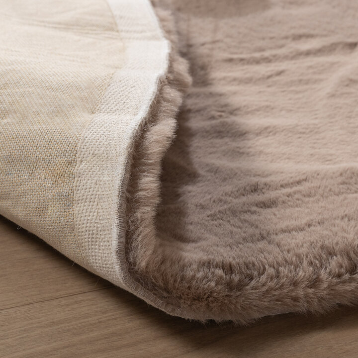 Ovaal hoogpolig vloerkleed - Comfy Supreme Taupe - 6
