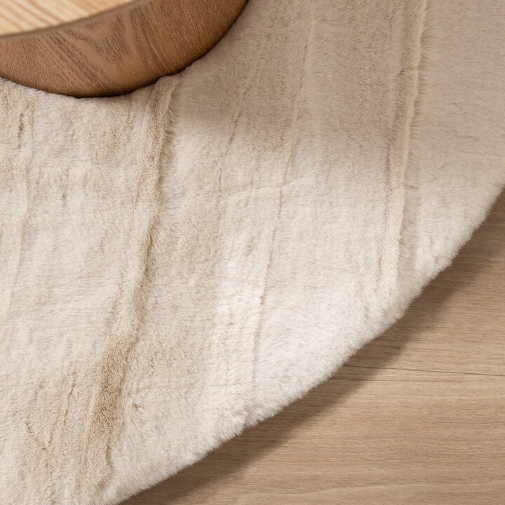 Ovaal hoogpolig vloerkleed - Comfy Supreme Creme - 4
