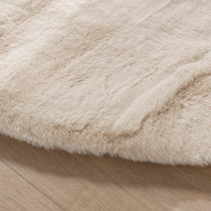 Ovaal hoogpolig vloerkleed - Comfy Supreme Creme - 5