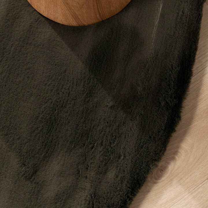 Rond Hoogpolig vloerkleed - Comfy Supreme Groen - 4
