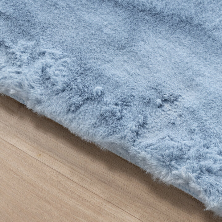 Zacht Hoogpolig vloerkleed - Comfy Supreme Lichtblauw - 5