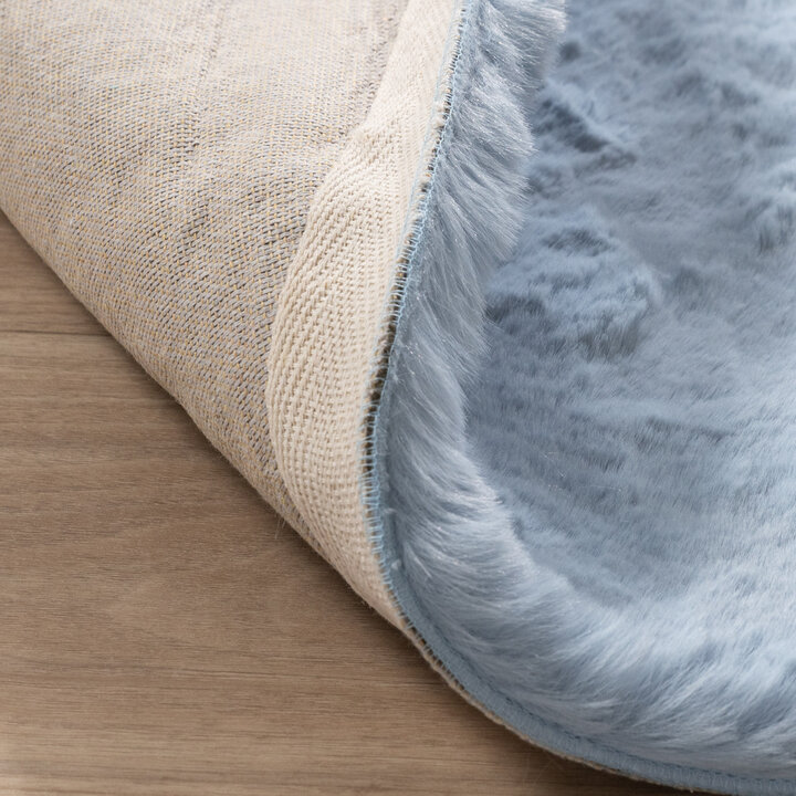 Rond Hoogpolig vloerkleed - Comfy Supreme Lichtblauw - 6