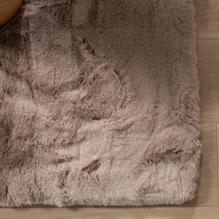 Zacht Hoogpolig vloerkleed - Comfy Supreme Taupe - 4