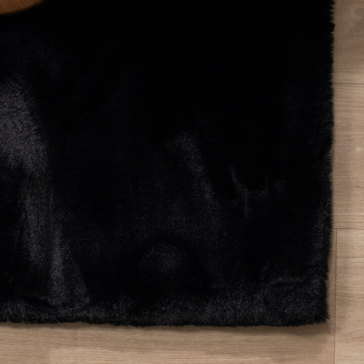 Zacht Hoogpolig vloerkleed - Comfy Supreme Zwart - 4
