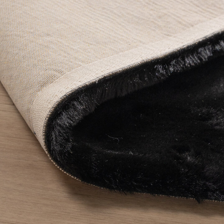 Zacht Hoogpolig vloerkleed - Comfy Supreme Zwart - 6
