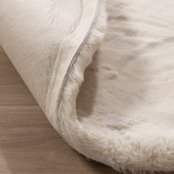 Rond Hoogpolig vloerkleed - Comfy Supreme Creme - 5