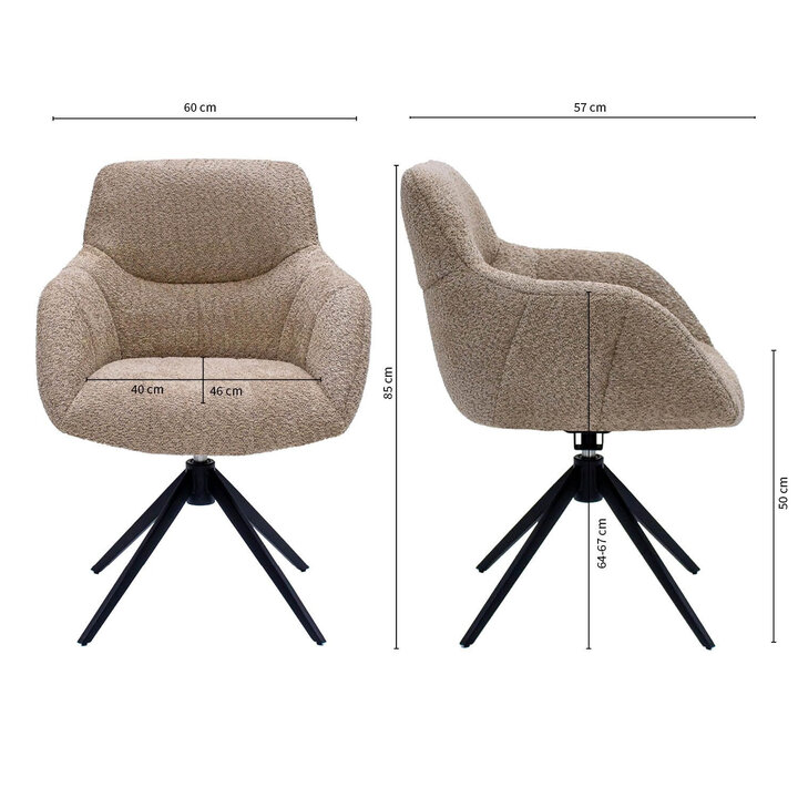 Draaistoel - Fer Beige - 6