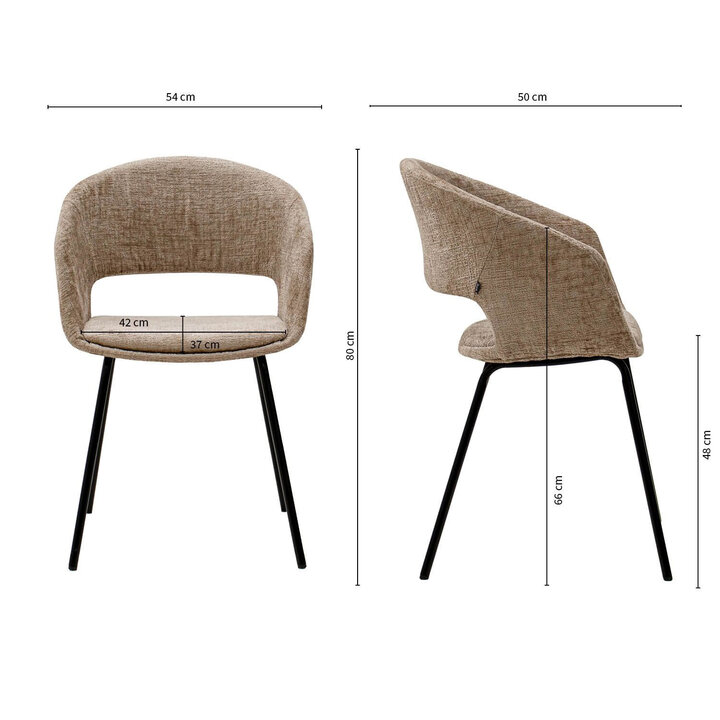 Eetkamerstoel - Mette Beige - 7