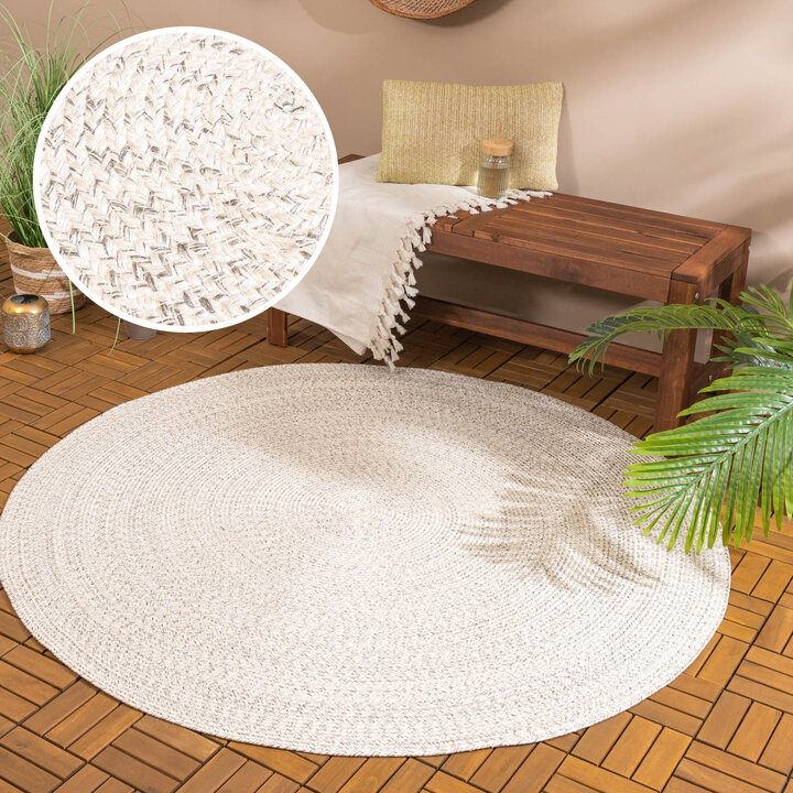 Rond binnen- & buitenkleed - Bali Wit