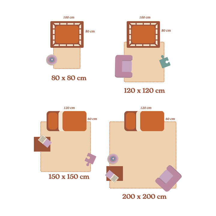 Vierkante speelmat - Jip Beige - 7