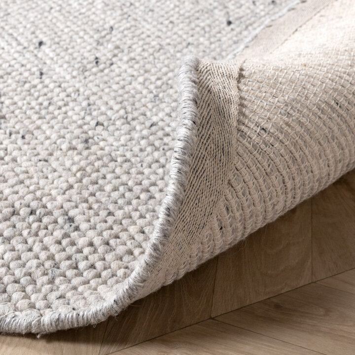 Rond wollen vloerkleed - Feline Grijs/Gemeleerd - 4