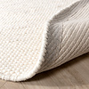 Rond wollen vloerkleed - Feline Wit - thumbnail 4
