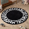 Rond vloerkleed kinderkamer - Bodhi Zwart - thumbnail