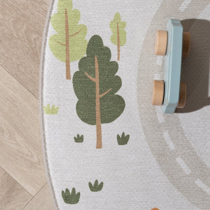 Rond speelkleed auto - Rocky Ride Grijs - 4