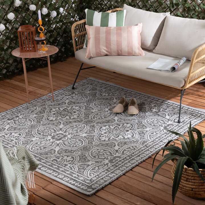 Vierkant Buitenkleed - Summer Oriental Grijs