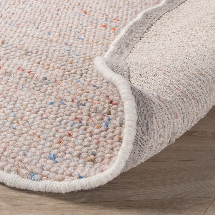 Rond wollen vloerkleed - Feline Pastel - 4