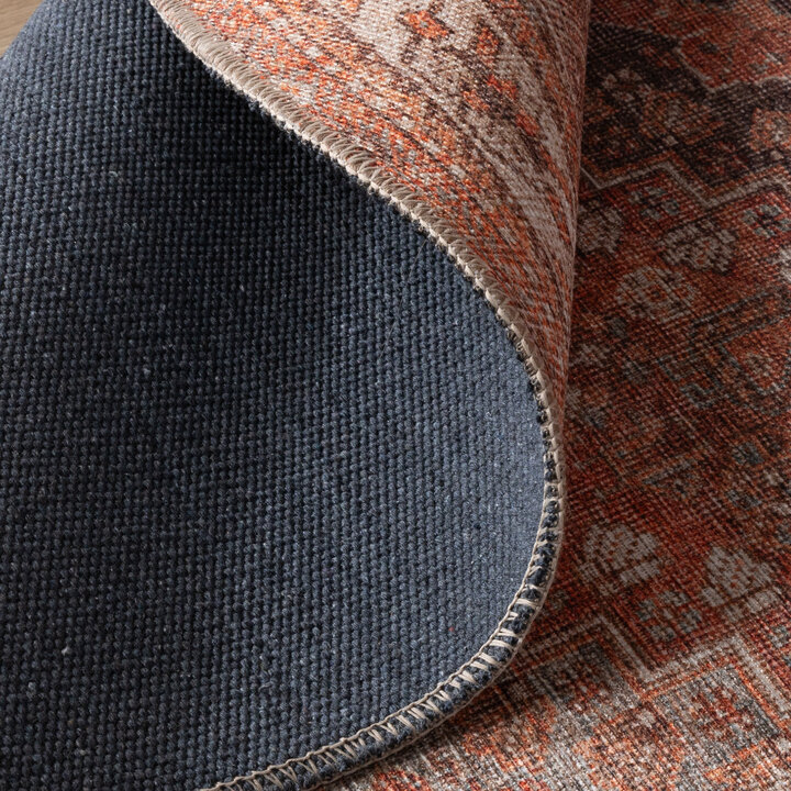 Rond vintage tapijt - Liva Medaillon Terra - 6