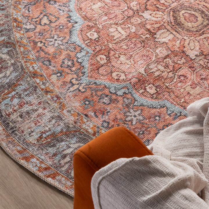Rond vintage tapijt - Liva Mandala Terra - 2