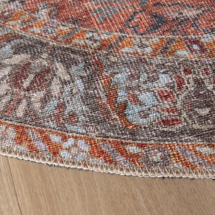Rond vintage tapijt - Liva Mandala Terra - 5