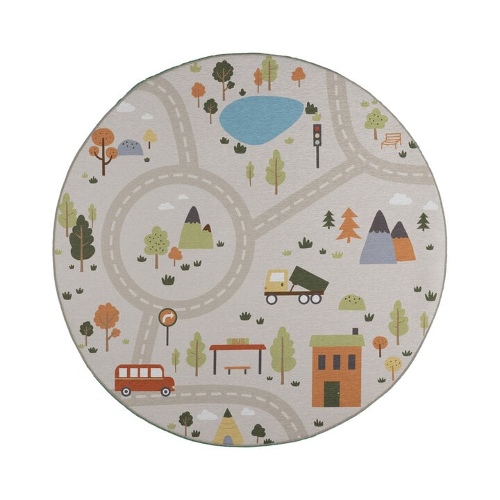 Rond speelkleed auto - Rocky Ride Grijs - 1