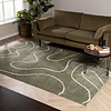 Wasbaar vloerkleed - Myrre Swirl Groen - thumbnail
