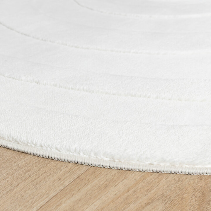 Wasbaar kindervloerkleed - Coco Regenboog Wit - 5