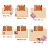 Wasbaar kindervloerkleed - Coco Regenboog Wit - thumbnail 7