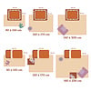 Wasbaar kindervloerkleed - Coco Blad Beige - thumbnail 7