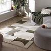 Abstract vloerkleed - Vienna Shapes Wit/Groen - thumbnail