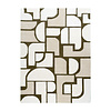 Abstract vloerkleed - Vienna Retro Wit/Groen - thumbnail 1