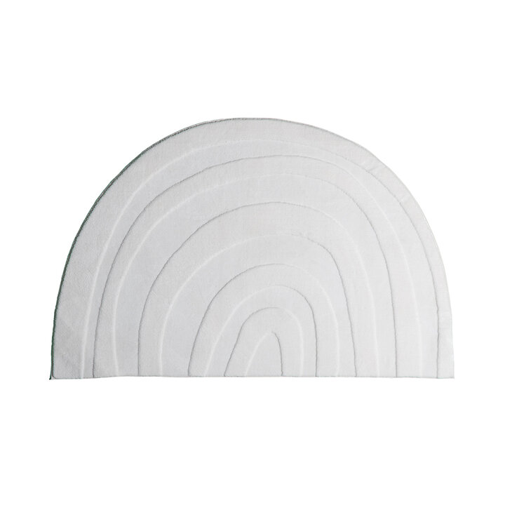 Wasbaar kindervloerkleed - Coco Regenboog Wit - 1