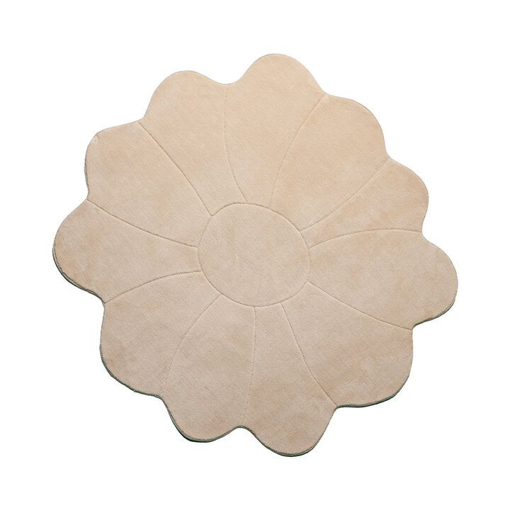 Kindervloerkleed rond - Coco Bloem Beige - 1