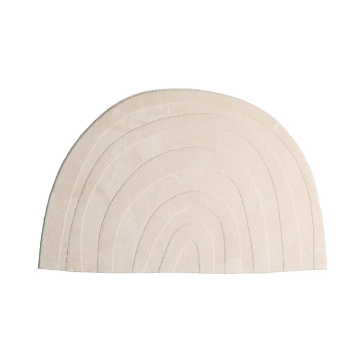 Wasbaar kindervloerkleed - Coco Regenboog Beige - 1