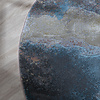 Rond vloerkleed industrieel - Raphael Blauw/Terra - thumbnail 4