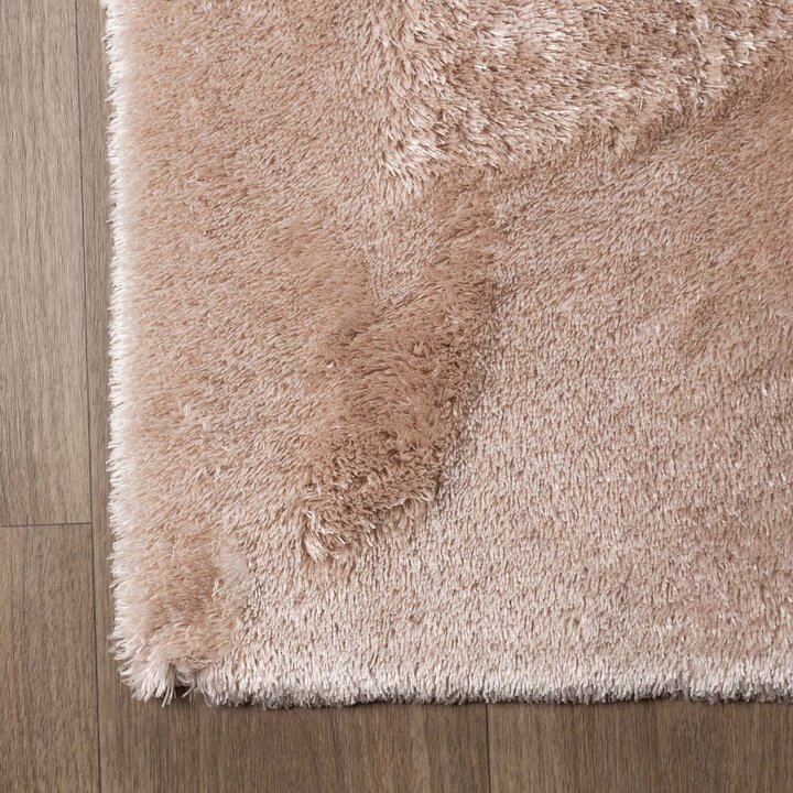 Wasbaar fluffy vloerkleed - Shimmer Beige - 4