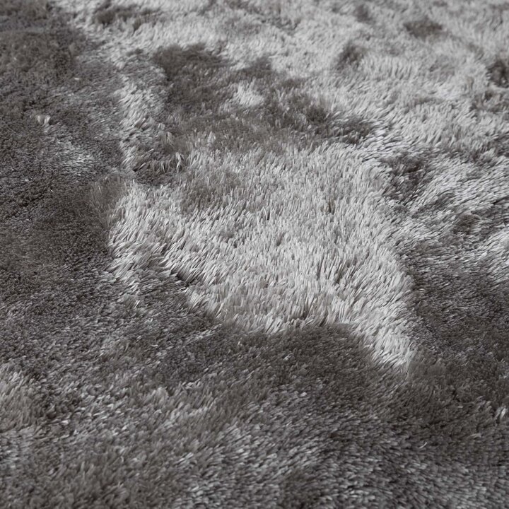 Wasbaar fluffy vloerkleed - Shimmer Grijs - 3