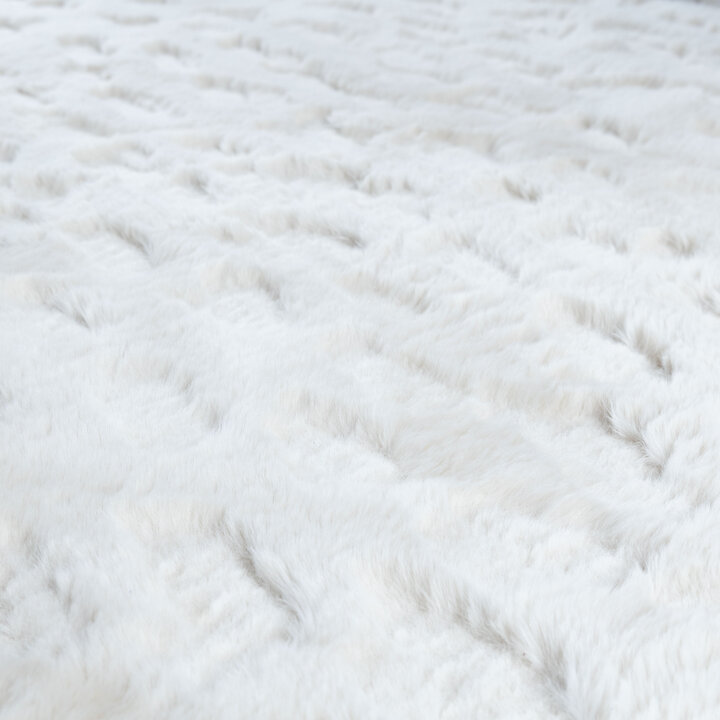 Fluffy vloerkleed 3D - Moon Wit - 3