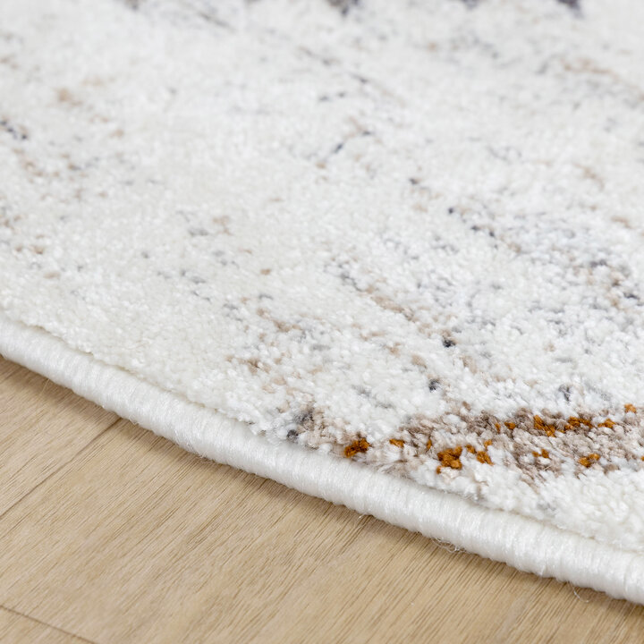 Rond hoogpolig vloerkleed - Blend Aztec Terra - 5