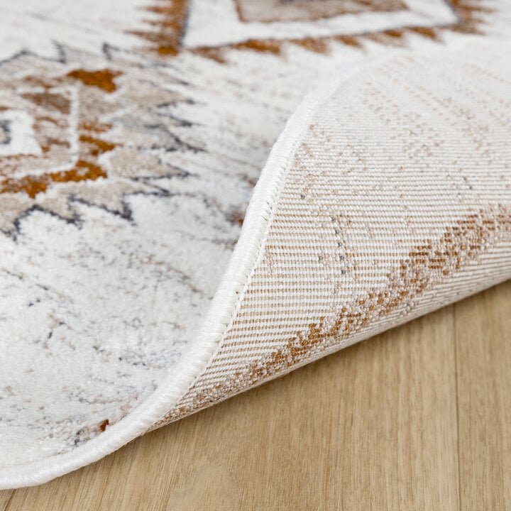 Rond hoogpolig vloerkleed - Blend Aztec Terra - 6