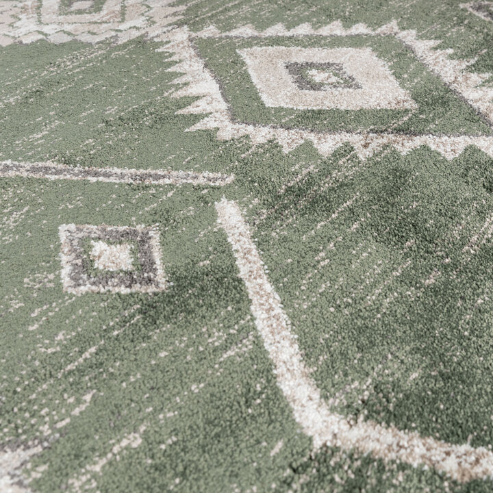 Berber vloerkleed - Blend Aztec Groen - 3