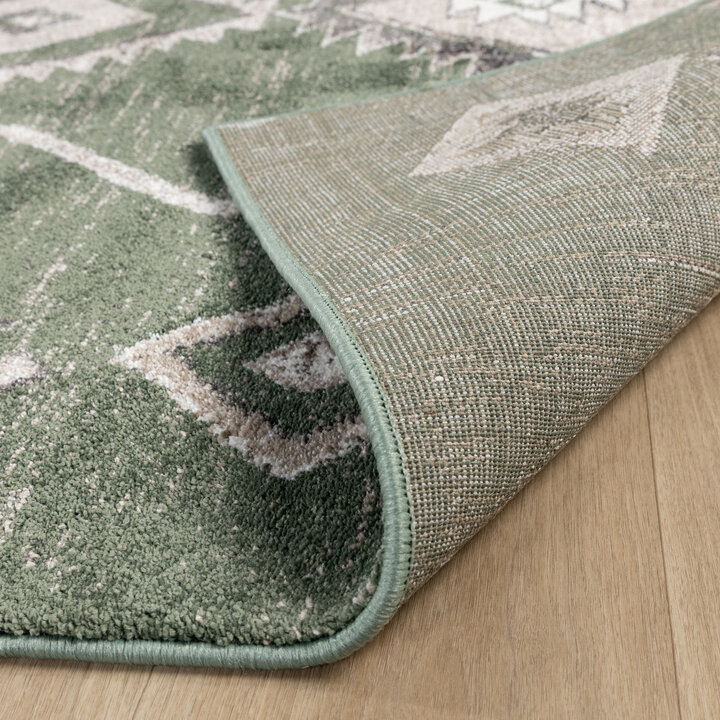 Berber vloerkleed - Blend Aztec Groen - 6
