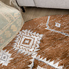 Rond Berber vloerkleed - Blend Aztec Roestbruin - thumbnail 1