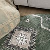 Rond Berber vloerkleed - Blend Aztec Groen - thumbnail 1