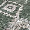 Rond Berber vloerkleed - Blend Aztec Groen - thumbnail 2
