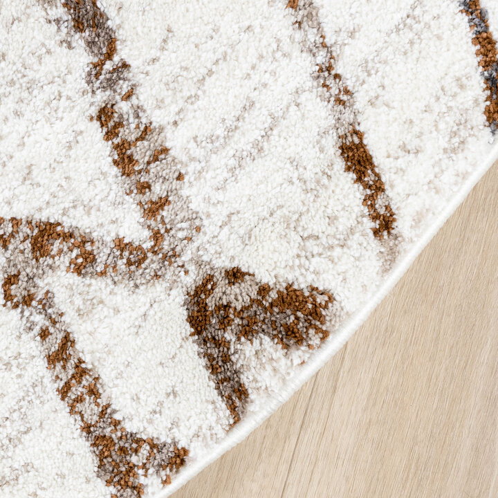 Rond Berber vloerkleed - Blend Diamond Terra - 4