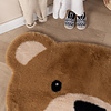Rond wasbaar kindervloerkleed - Balou Bear Bruin - thumbnail 1