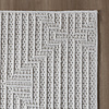 Loper vloerkleed -  Hidde 3D Lines Wit - thumbnail 3