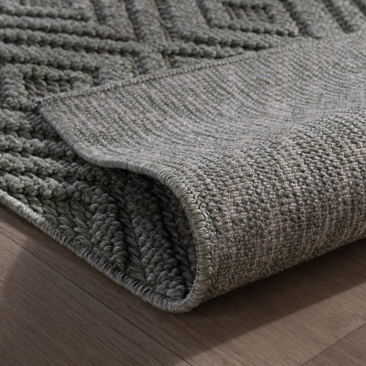Loper vloerkleed - Hidde 3D Diamond Groen - 6
