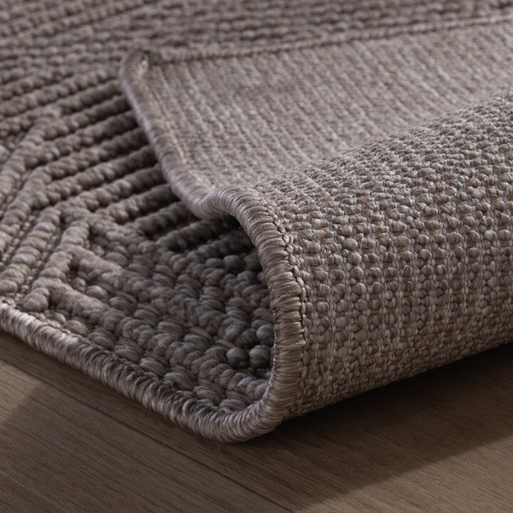 Loper vloerkleed - Hidde 3D Maze Taupe  - 6