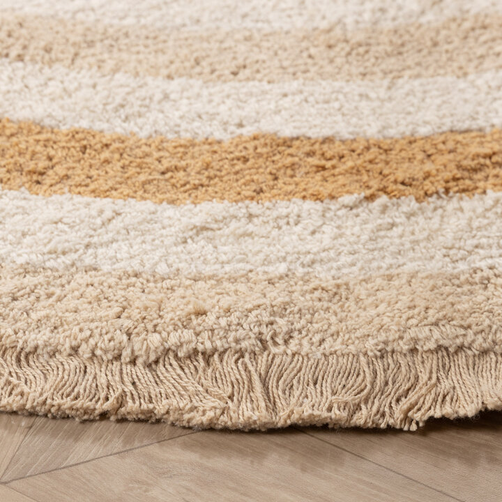 Ovaal wasbaar kindervloerkleed - Milo Beige - 5